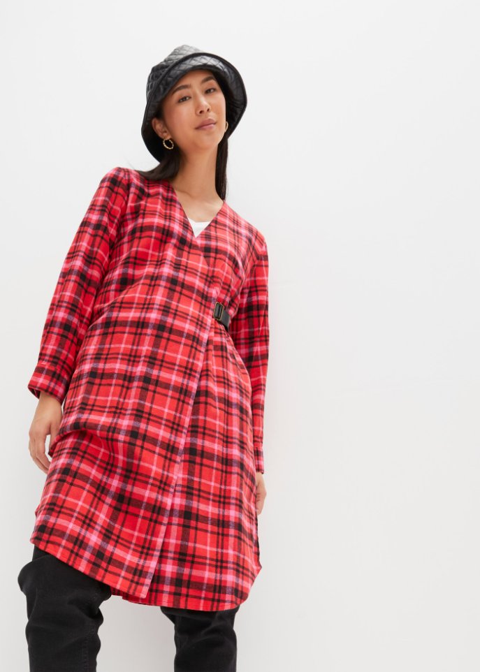 Karo-Longbluse