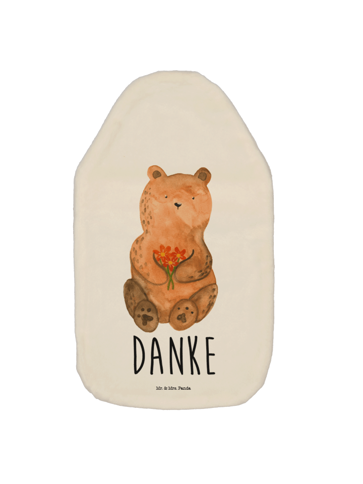 Mr. & Mrs. Panda Wärmflasche Bär Dankbar mit Spruch in Weiß günstig kaufen onesize