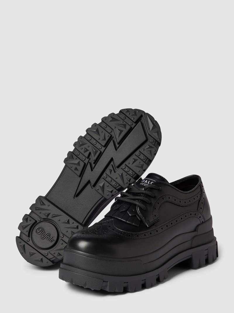 Schnürschuhe mit Label-Detail Modell 'ASPHA' in schwarz
