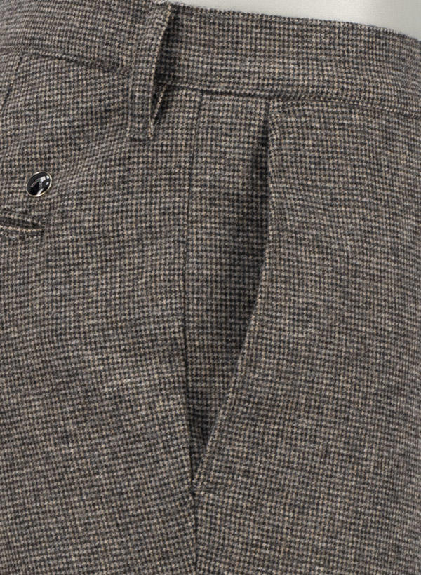 Alberto, Hose, Slim Fit, Wolle waschbar, greige meliert