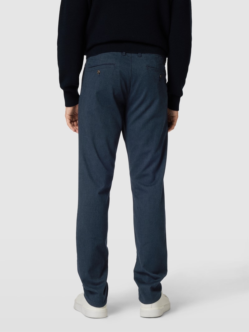 Stoffhose mit Strukturmuster in marineblau