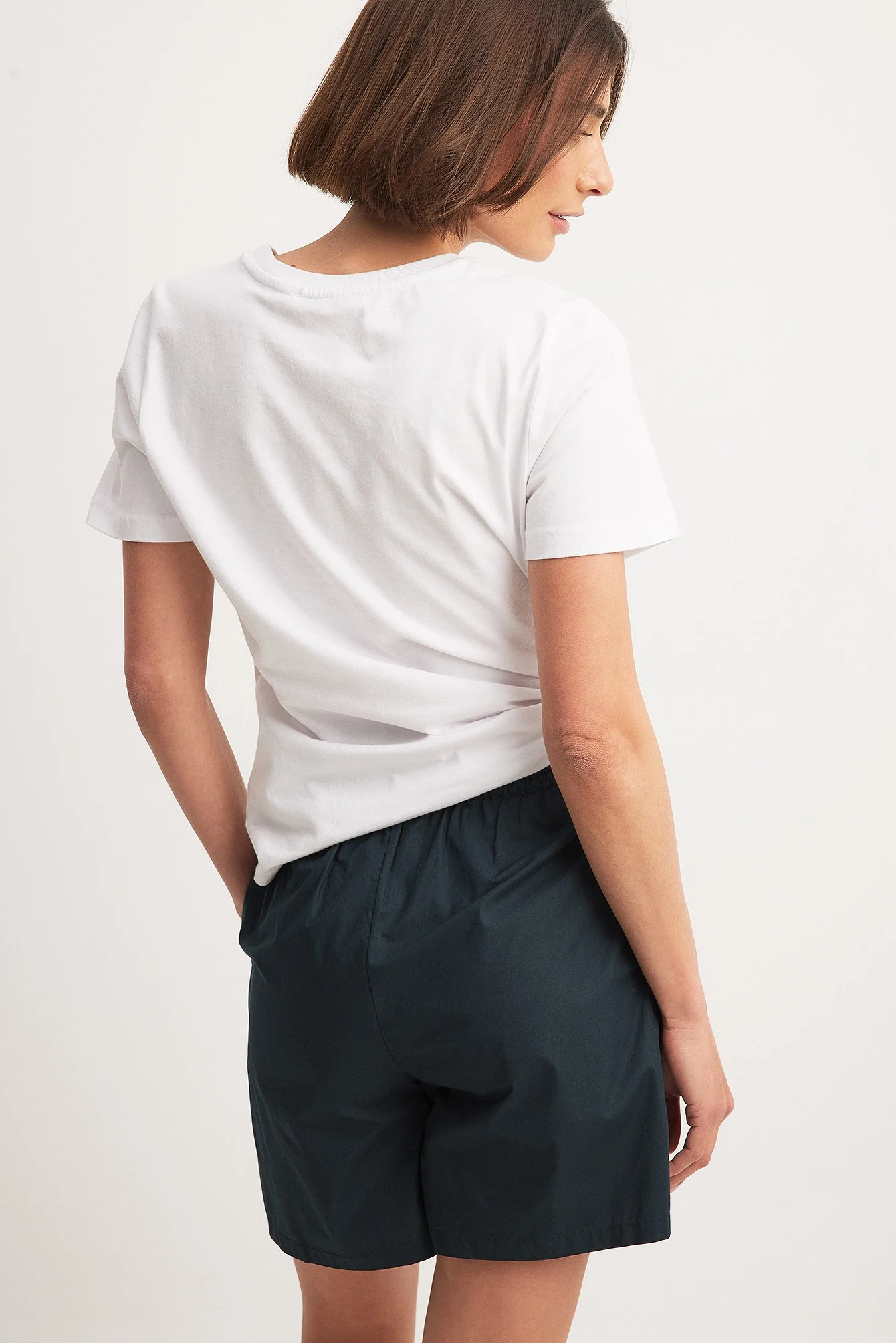 Lange Shorts aus Baumwolle mit elastischem Bund