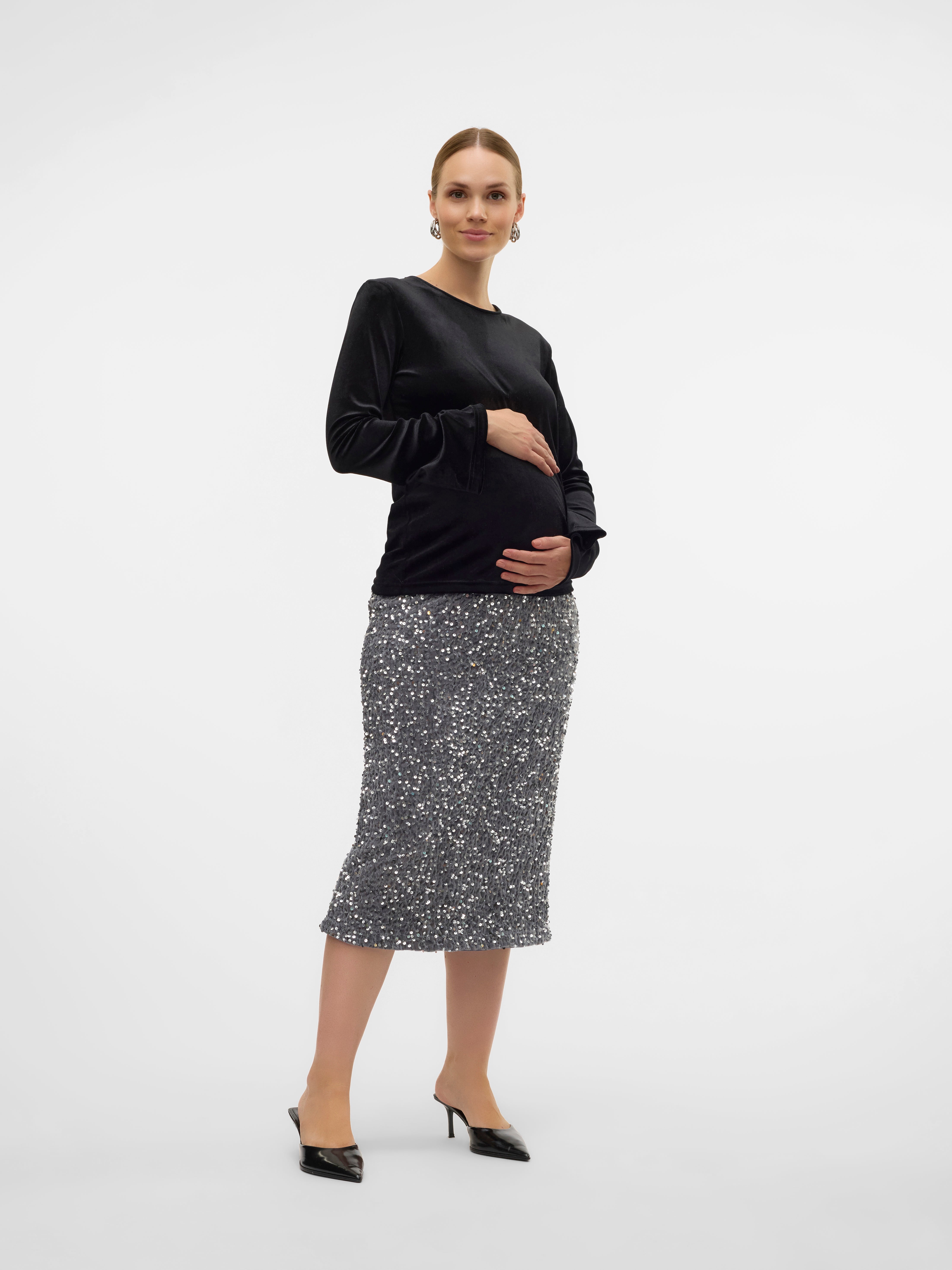 Normal geschnitten Rundhals Top