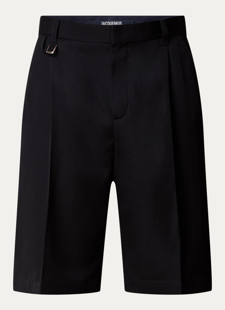 Pantaloni Jacquemus cu croi larg și crop, din amestec de in cu dungi în relief.