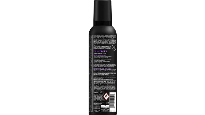 syoss Schaumfestiger Full Hair 5 Haltegrad 5 250 ml