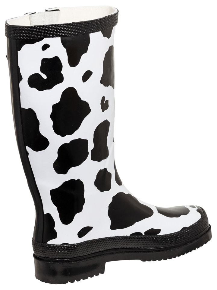 Bockstiegel Regenstiefel KUH in schwarz/weiß günstig kaufen