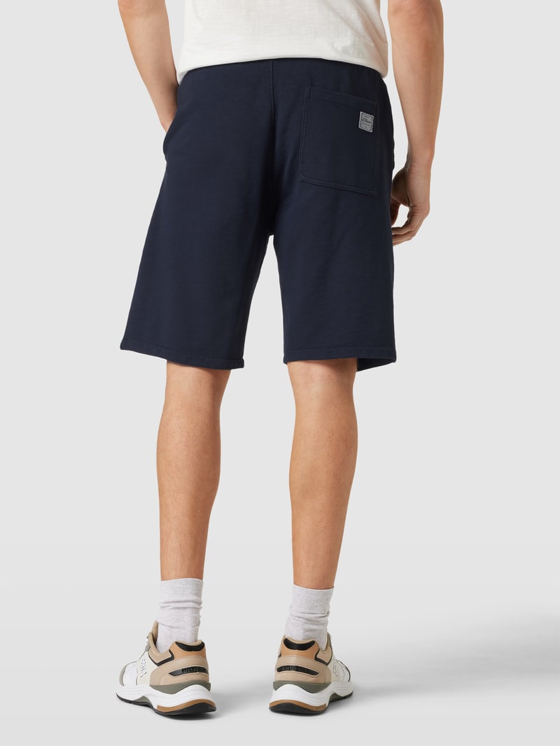 Sweatshorts mit Tunnelzug Modell 'Washer' in dunkelblau