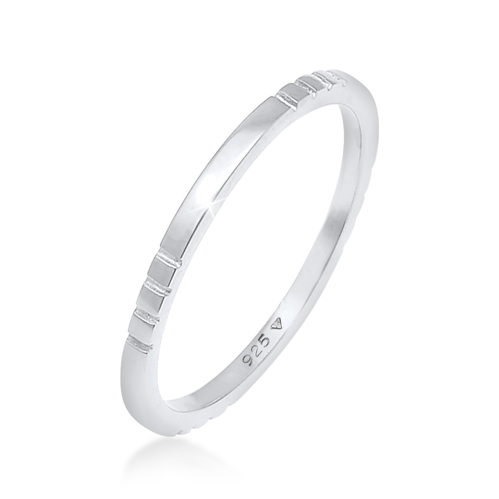 Elli Elli Bague Femmes pile bande tendance en argent sterling 925 Bague