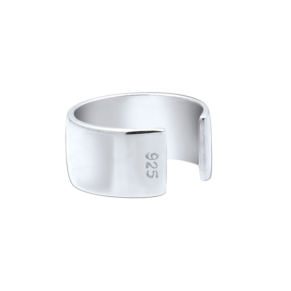 Elli Elli Boucles d'Oreilles Femmes Earcuff Seule Basique Tendance Large en Argent Ste Boucles d'oreilles