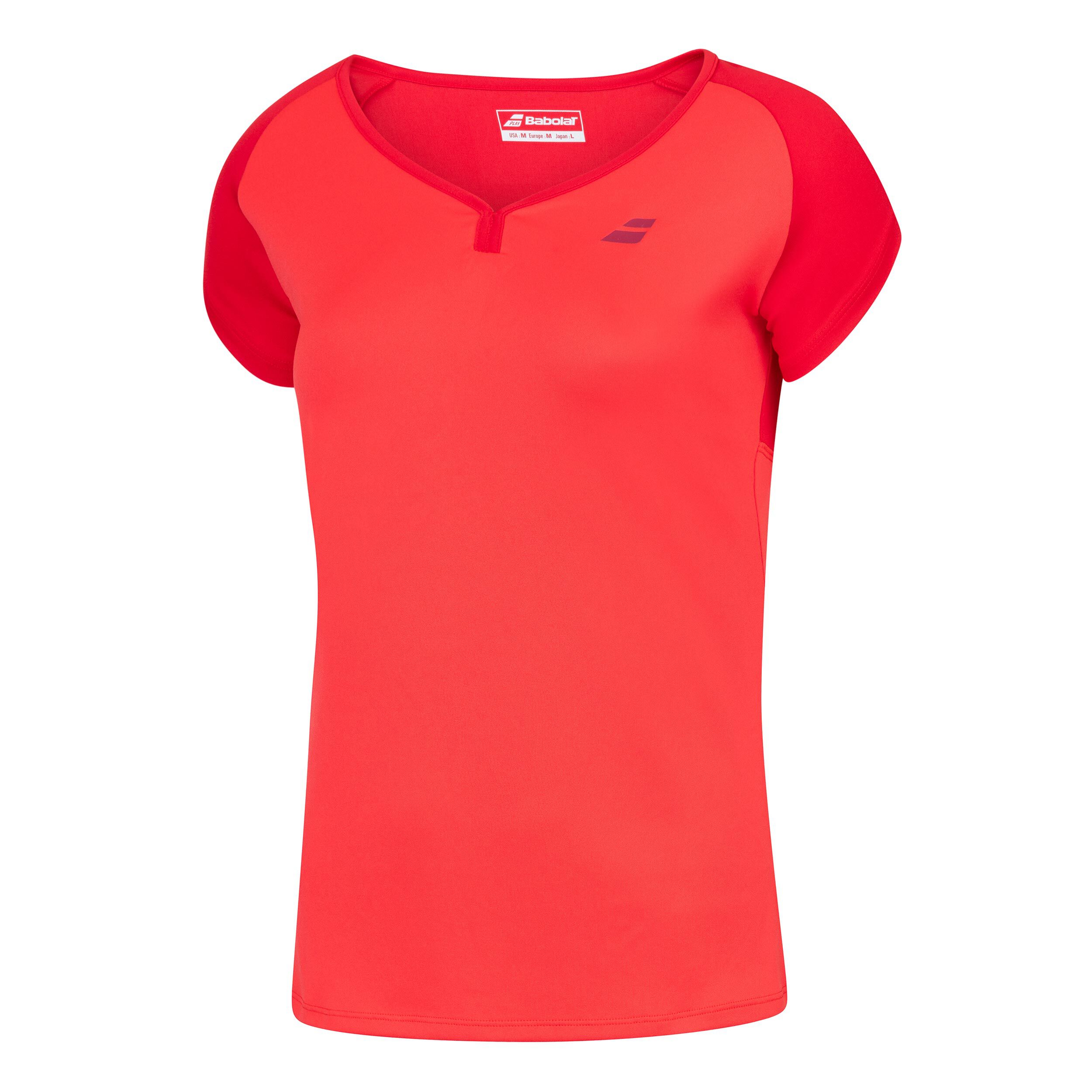 Play Capsleeve T-Shirt Damen - Hellrot, Dunkelrot