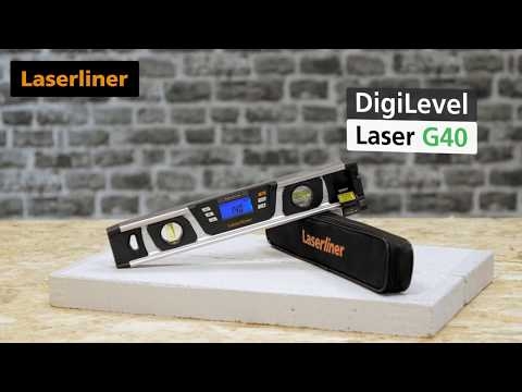 Nível eletrônico digital Laserliner 081.255A DigiLevel Laser G40 com tecnologia laser verde de 40 cm