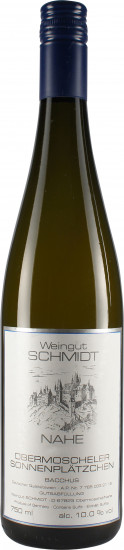 2021 Obermoscheler Sonnenplätzchen Bacchus lieblich - Weingut Schmidt
