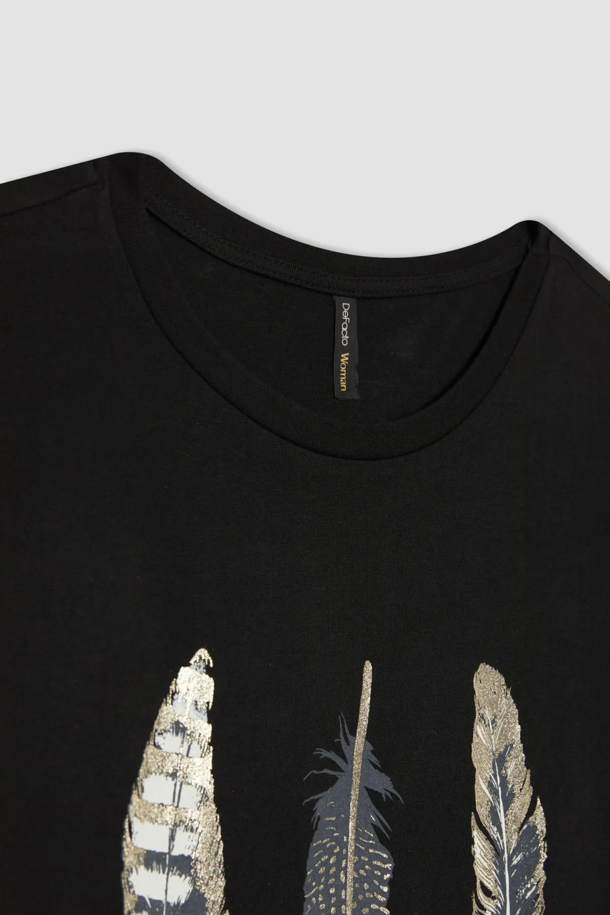 DeFacto  Bedrucktes Kurzarm-T-Shirt mit normaler Passform und Rundhalsausschnitt C2110ax24sp