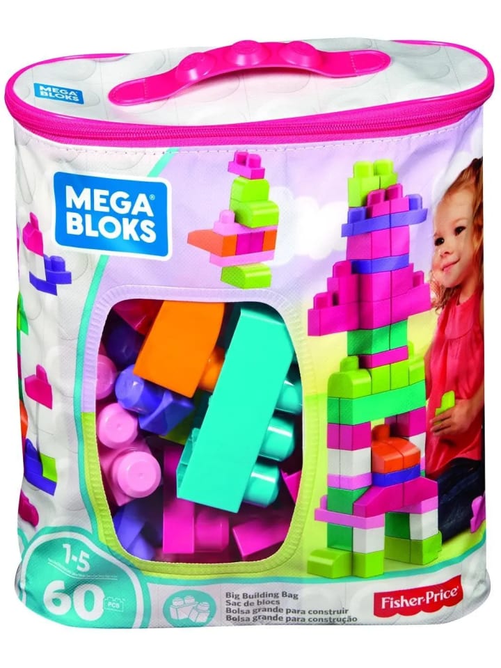 Mattel Mega Bloks Bausteinebeutel pink (60 Teile) günstig kaufen onesize