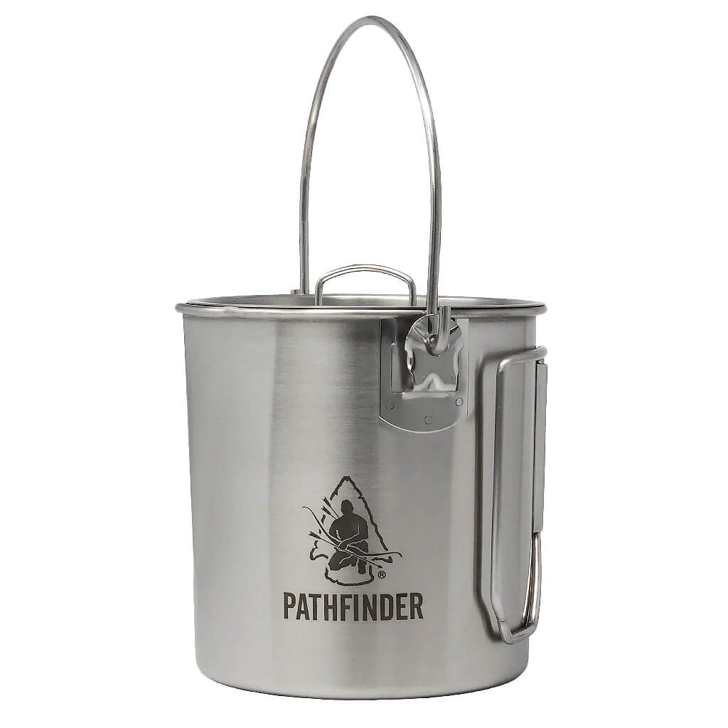 Edelstahl Bush Pot mit Deckel 0.95 Liter