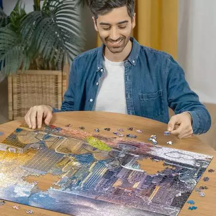 Puzzle 1500 Teile - New York im Winter und Sommer