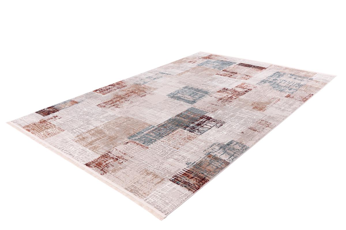 megusta Used-Look Teppich Grau / Lachsrosa 200cm x 300cm