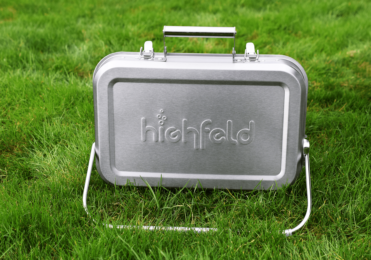 HIGHFELD Tragbarer Koffer Grill