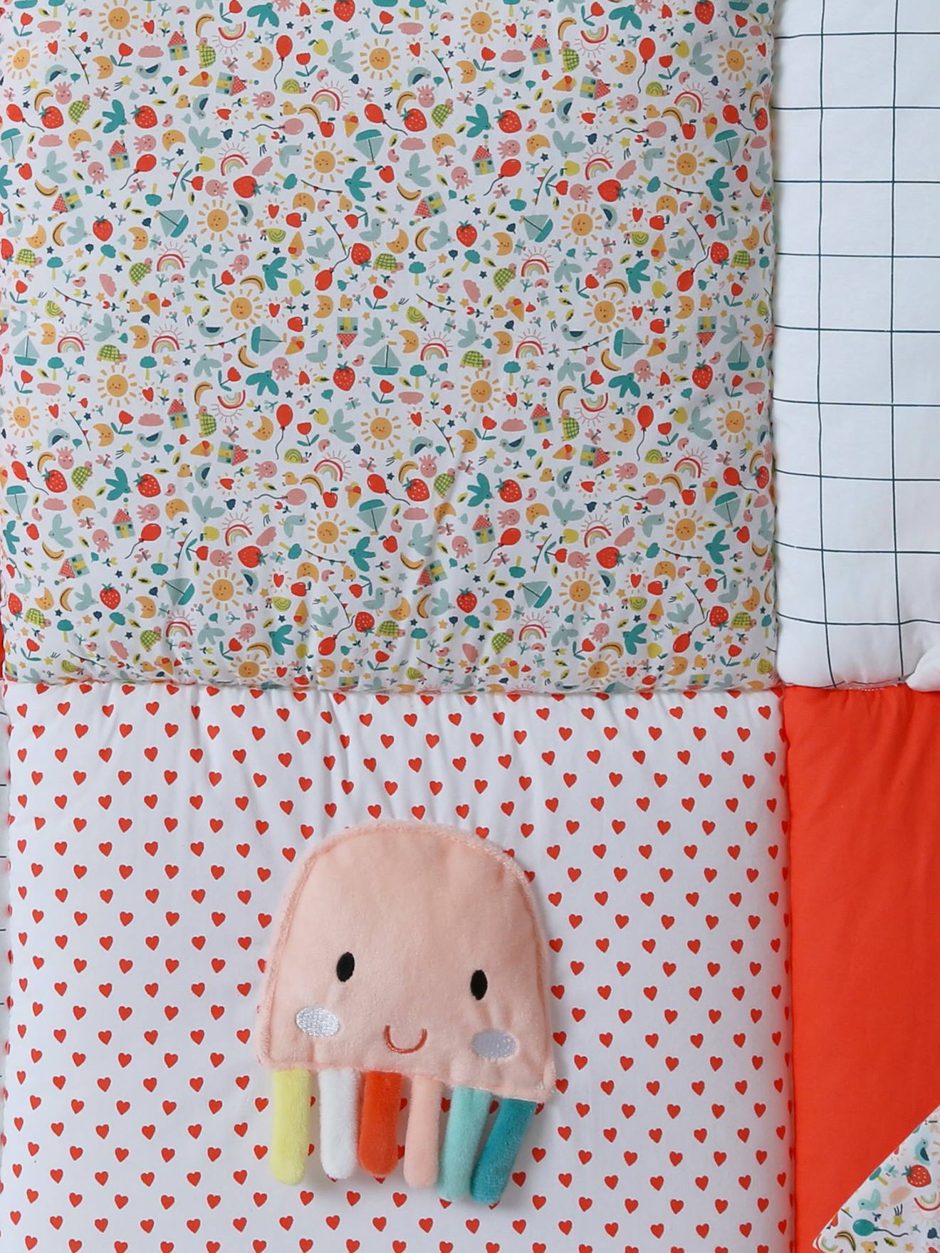 Tapis d'éveil moelleux CROQUE LA VIE rouge