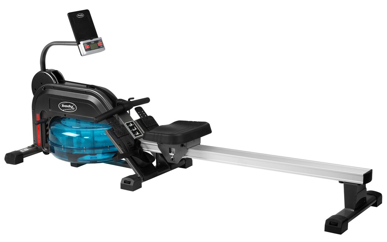 L.A. Sports Body Coach Wasser-Rudergerät DELUXE Ruderzugmaschine mit Wasserwiderstand