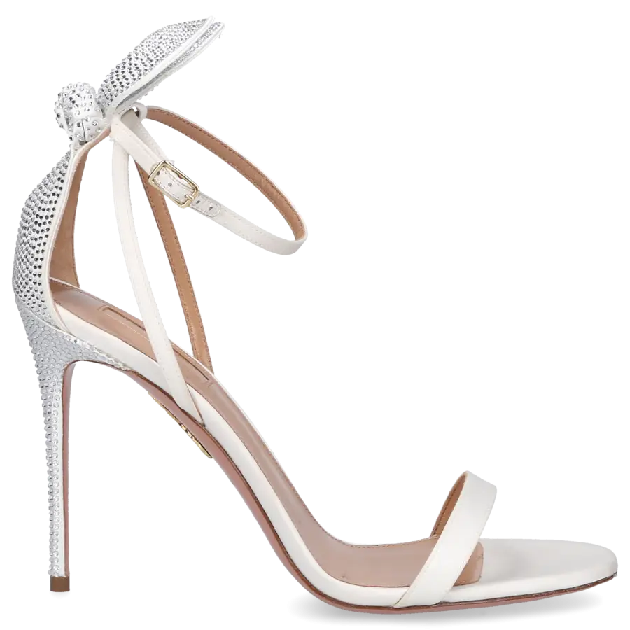 Aquazzura - Sandalen BOW TIE 105 Kalbsleder - weiß