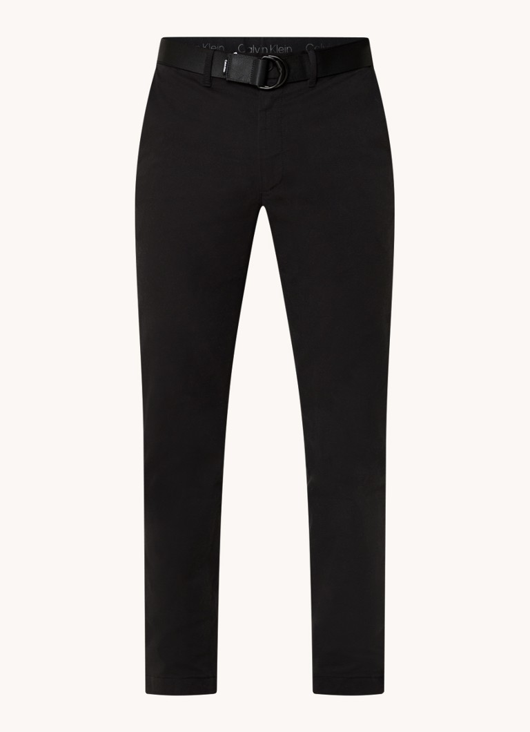 Calvin Klein slim-fit chino made of organic cotton with belt