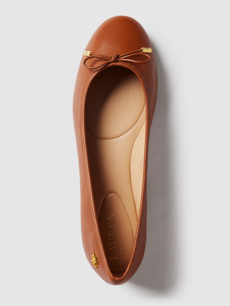Ballerinas mit Schleifen-Detail Modell 'JAYNA-FLATS-CASUAL' in cognac