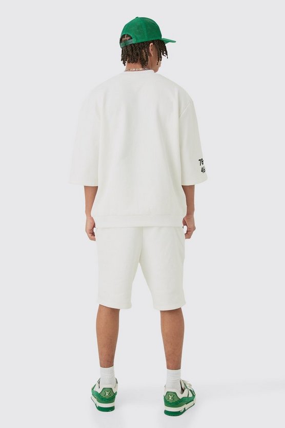 Oversize Sweatshirt mit Print & Shorts