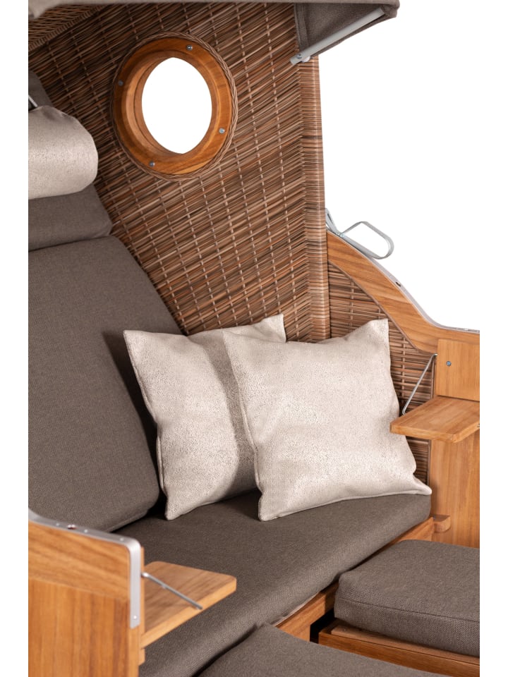 GMD Living Strandkorb PURE Wave XL in Braun günstig kaufen onesize