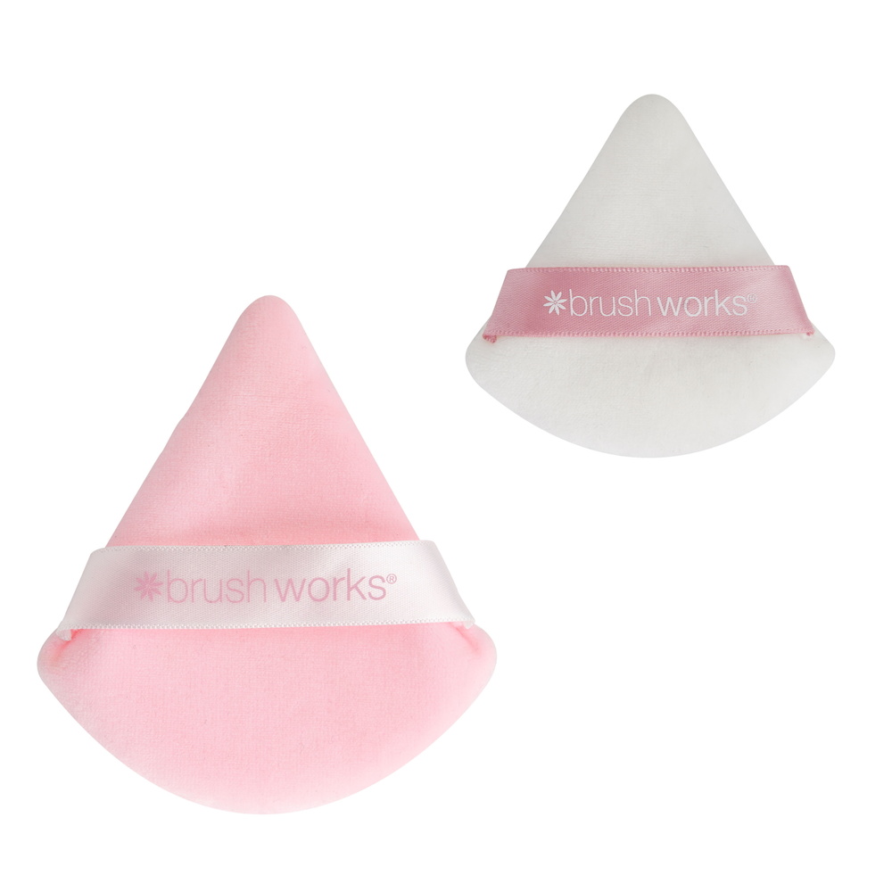 Brushworks Duo éponges poudres triangulaires Eponge maquillage