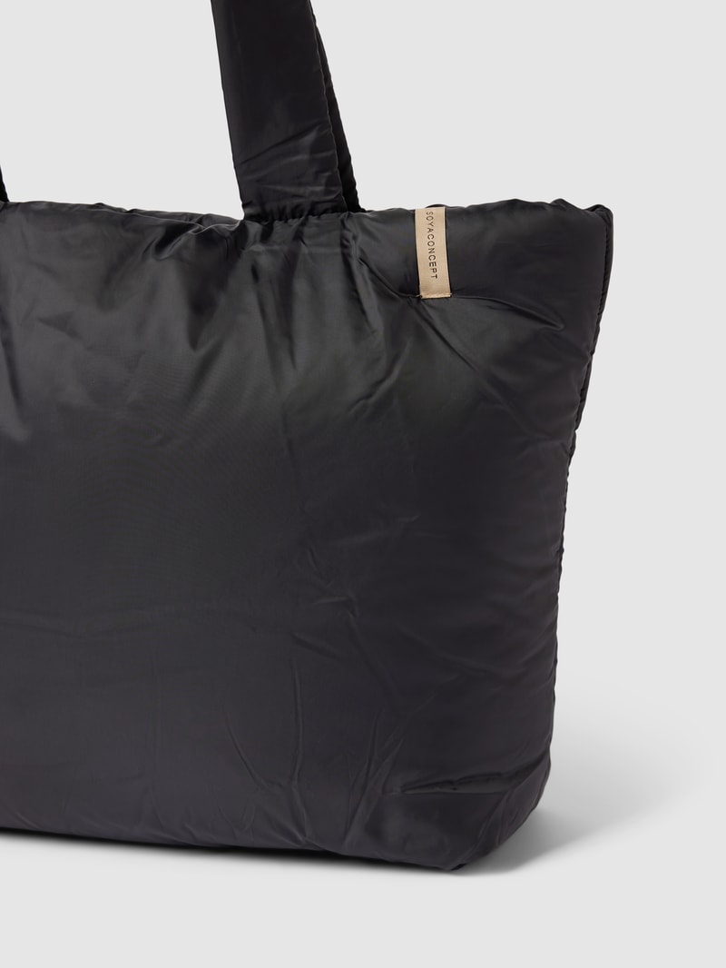 Shopper mit Label-Detail Modell 'Misca' in schwarz