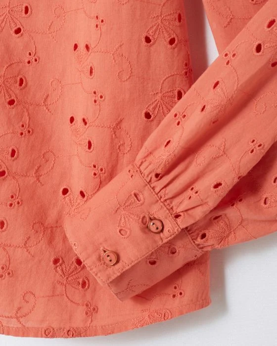 Chemisier à volants broderie anglaise