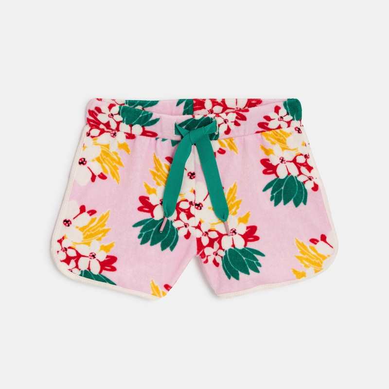 Short fille à motifs fleurs exotiques rose Catimini
