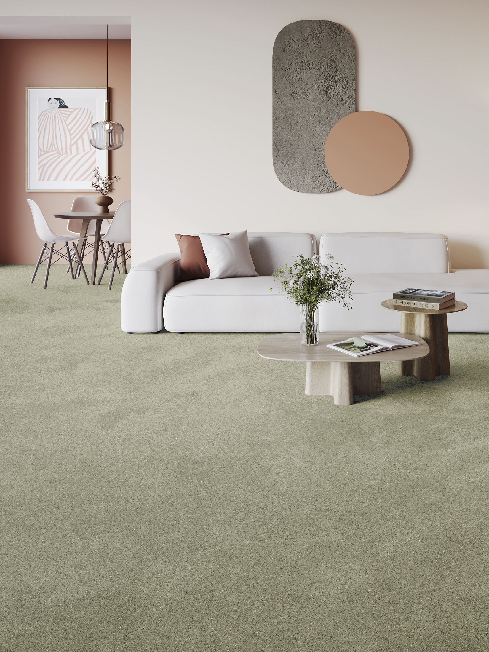 Amador Velours-Teppichboden, Olive 24