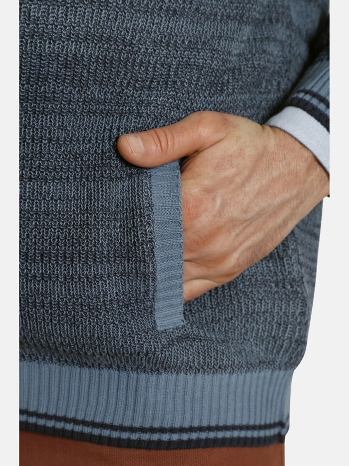 Charles Colby Strickjacke DUKE ODOI in blau gemustert günstig kaufen
