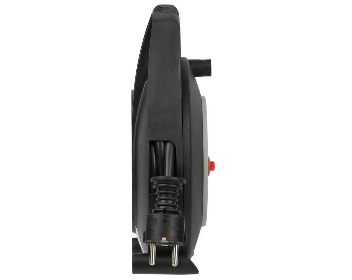 Brennenstuhl 1092200 Vario Line Kabeltrommel 4-fach schwarz/hellgrau 5 m H05VV-F 3G1.5