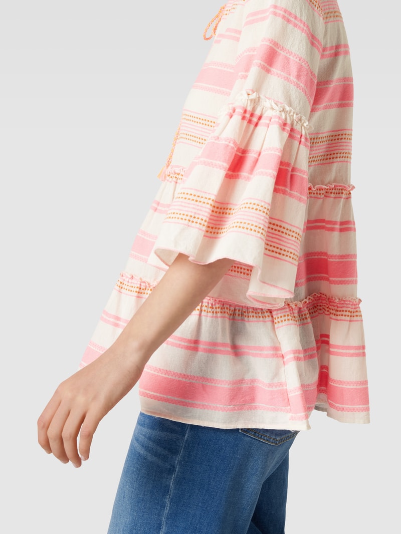 Blusenshirt mit Streifenmuster in offwhite