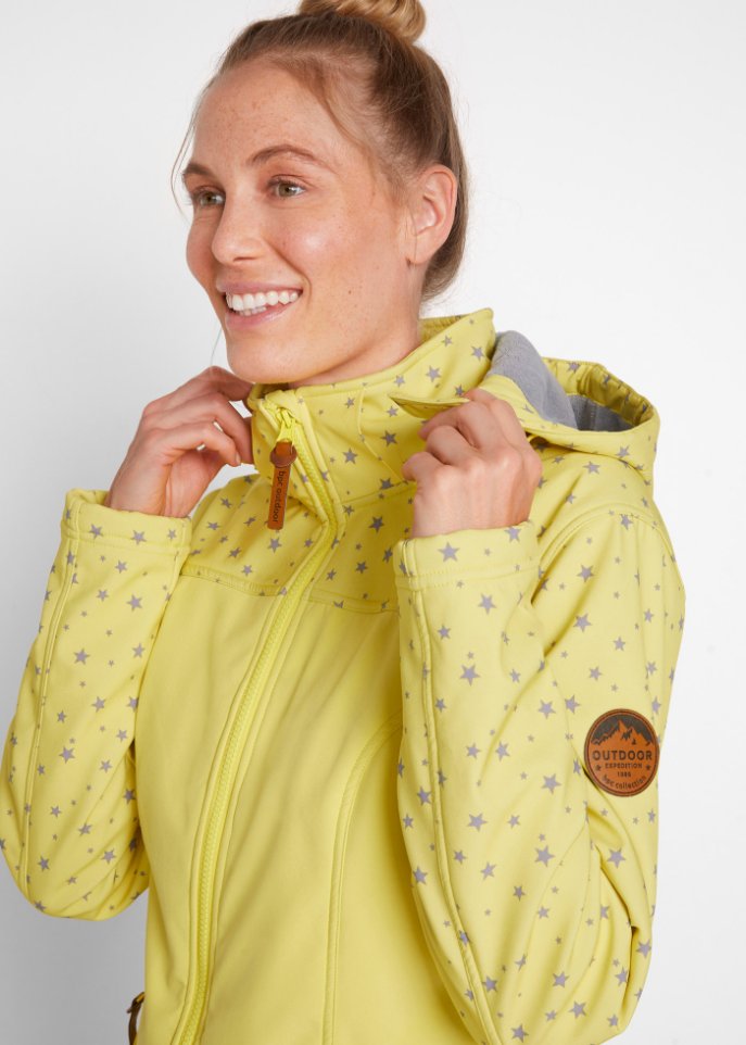 Funktions-Softshell-Parka mit Teddyfleece