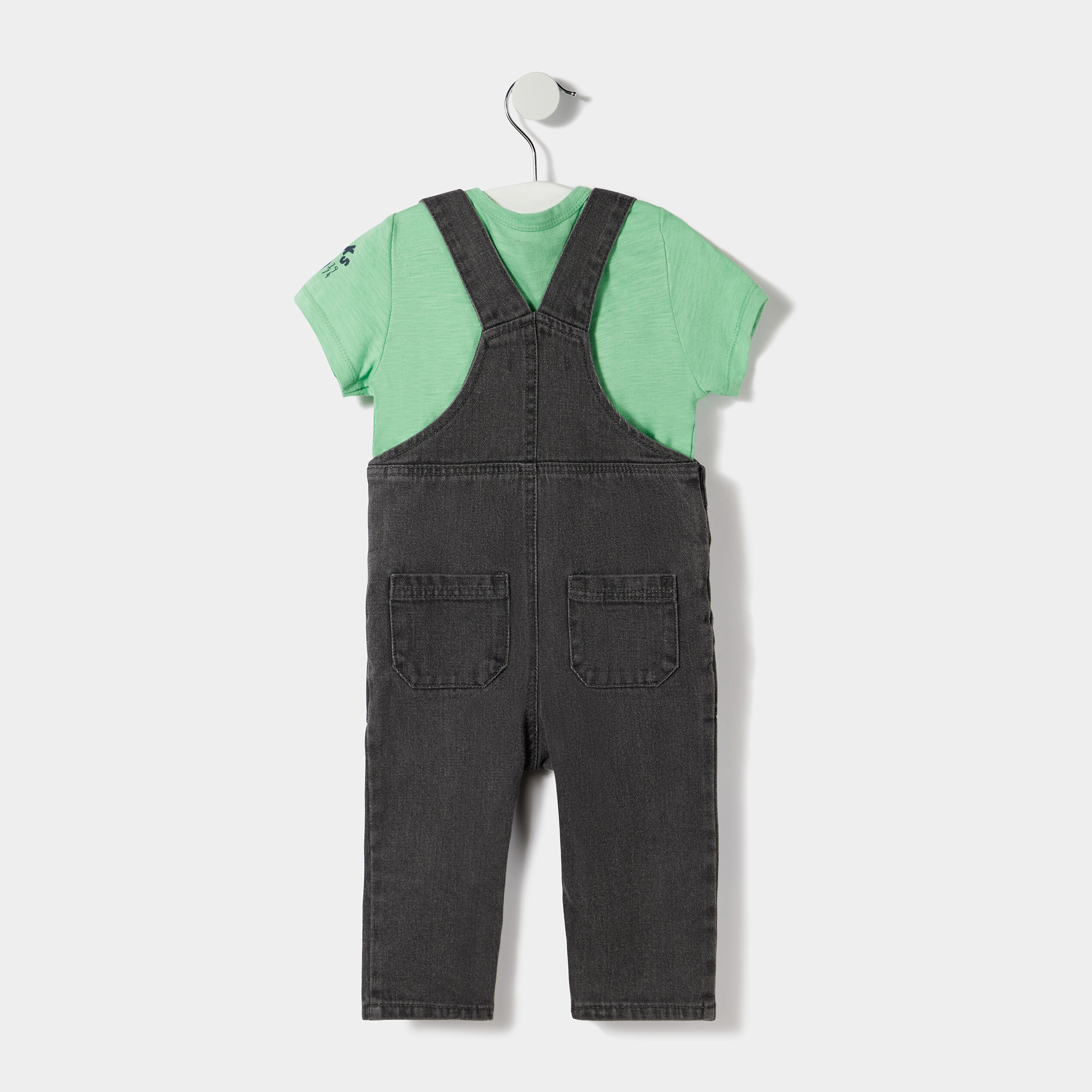 Ensemble 3 pièces Creeks denim gris bébé garçon | La Halle