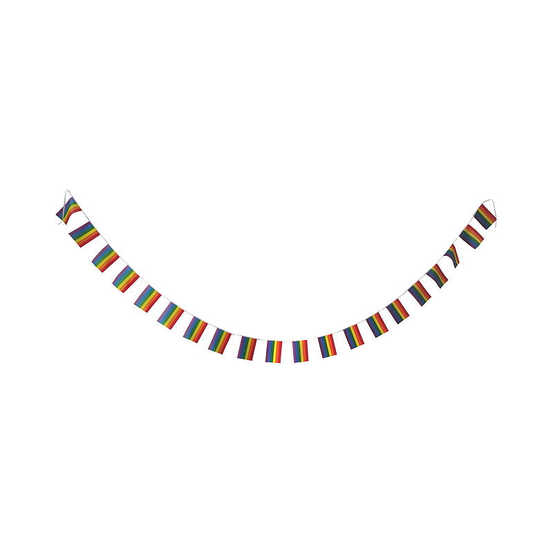 Giform Pride girlander 20 flagg 25x21 cm, regnbue