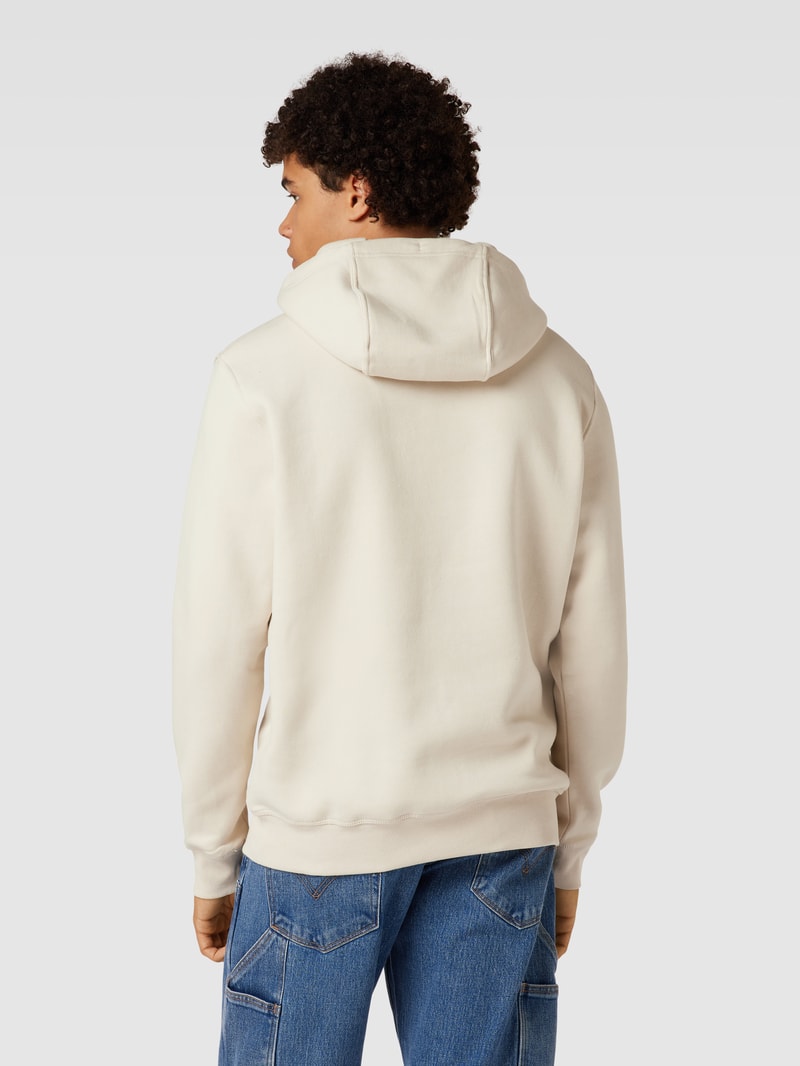 Hoodie mit Label-Stitching in beige