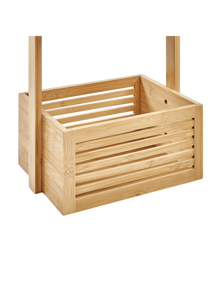 Beliani Badezimmerregal WAVERLY in Heller Holzfarbton - (W) 27 x (H) 80 x (L) 20 cm günstig kaufen onesize
