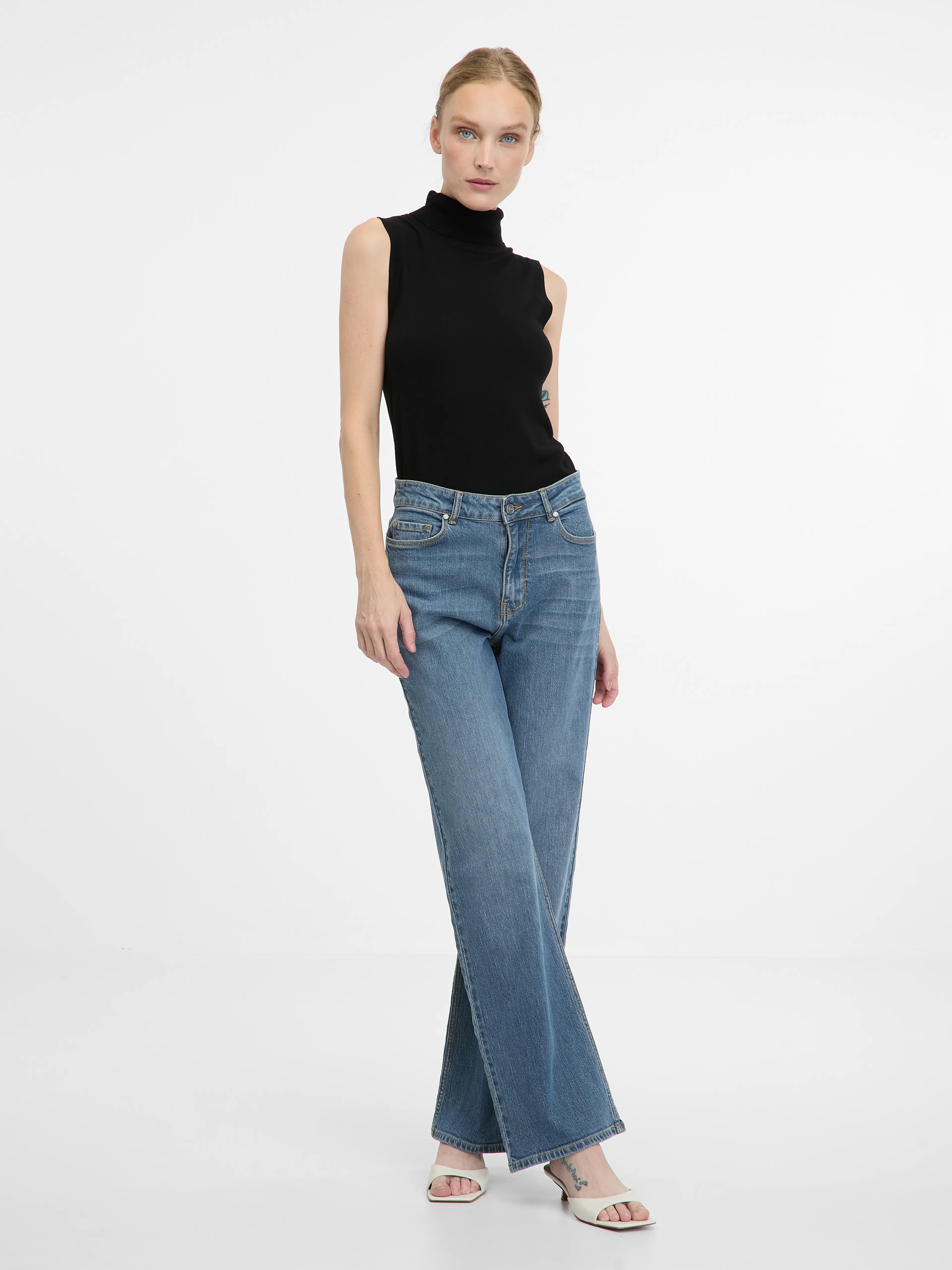 Schwarzer Damen-Rollkragenpullover ORSAY