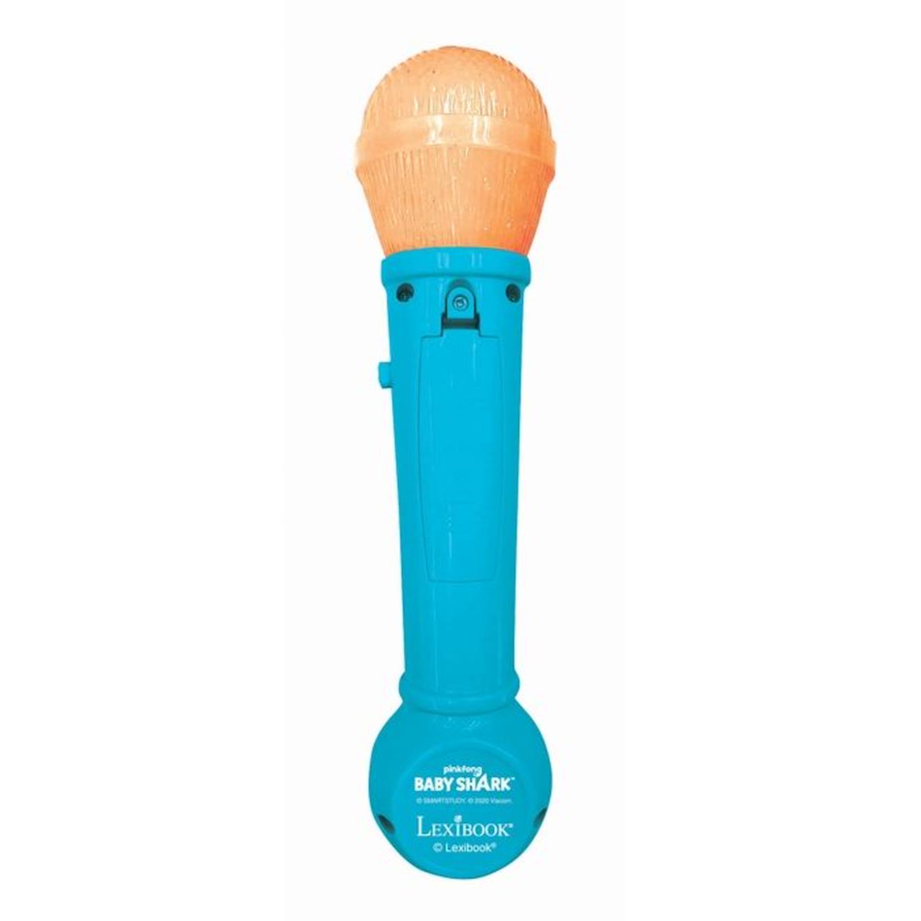 Microphone Lumineux avec Mélodies et Effets Sonores Baby Shark bleu