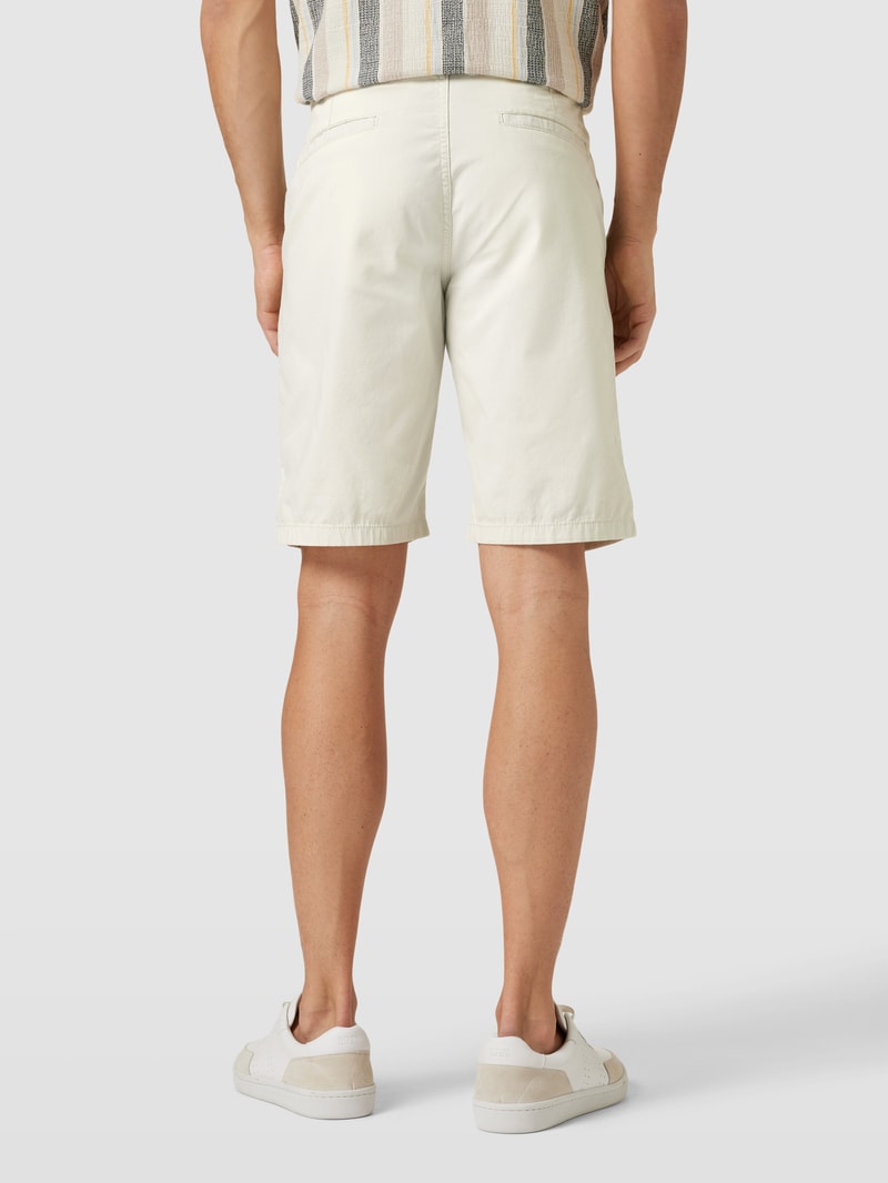 Bermudas mit französischen Eingrifftaschen in offwhite meliert