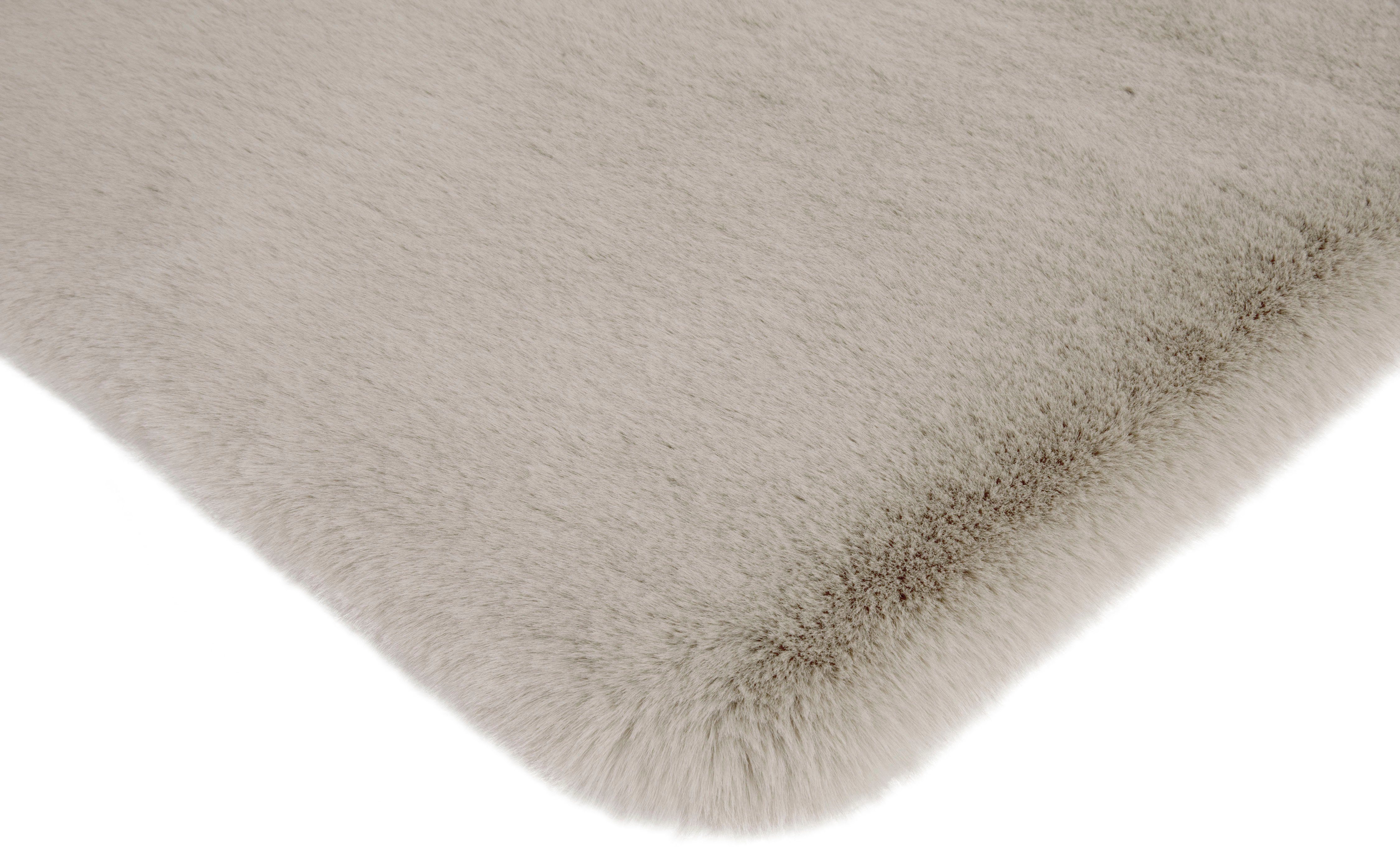 Badematte Rabbit Badematten my home, Höhe 30 mm, rutschhemmend beschichtet, fußbodenheizungsgeeignet, schnell trocknend, strapazierfähig, Polyester, rechteckig, Kaninchenfell-Haptik, Badteppich, rechteckig, rund & als 3-tlg. Set