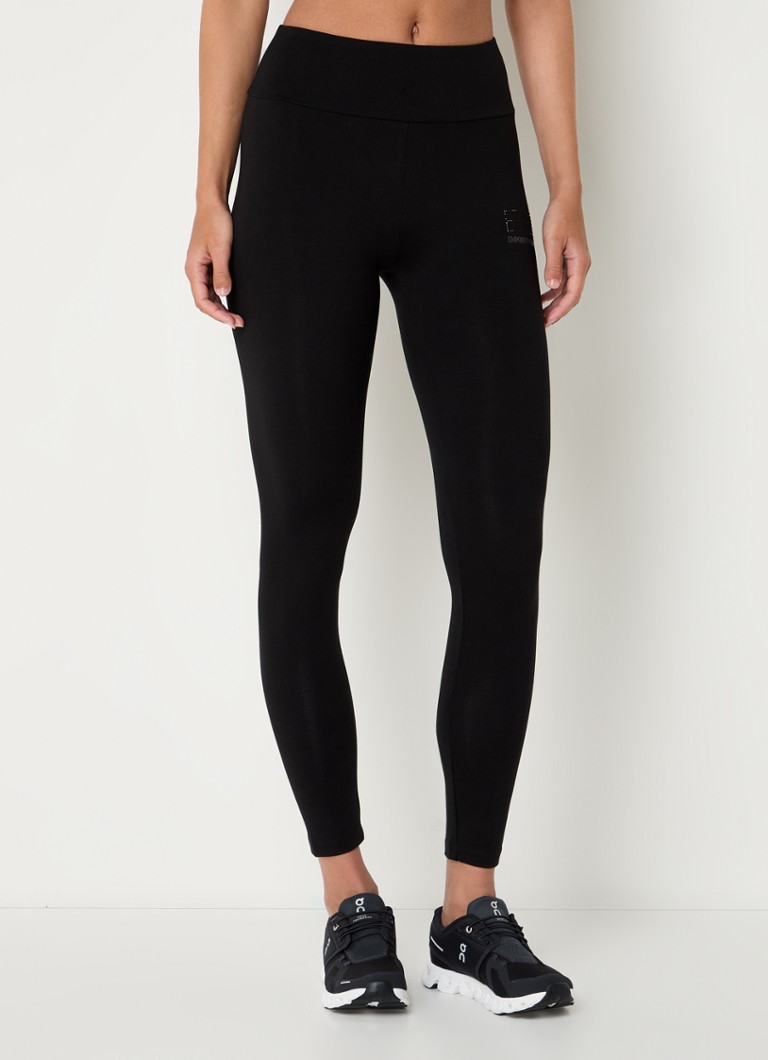 Leggings skinny a vita alta con logo Emporio Armani