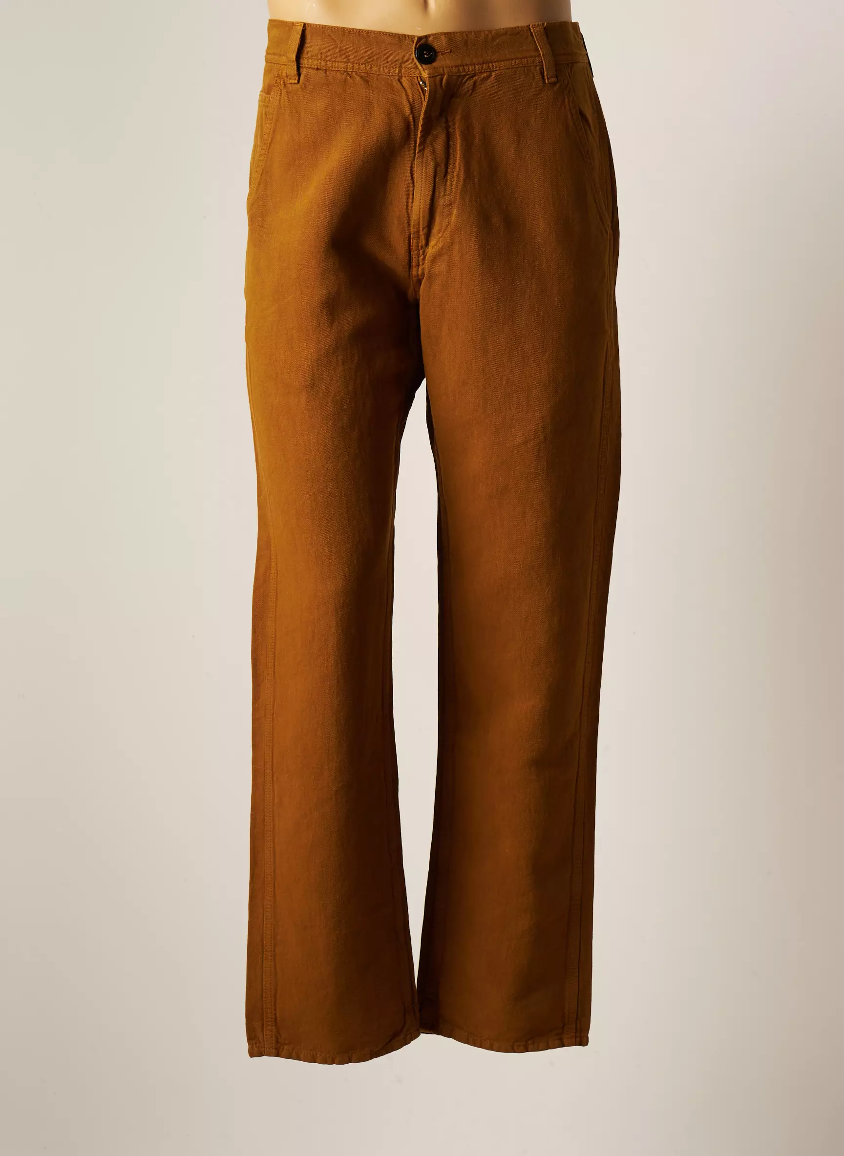C O F Studio Pantalons Droits Homme couleur marron