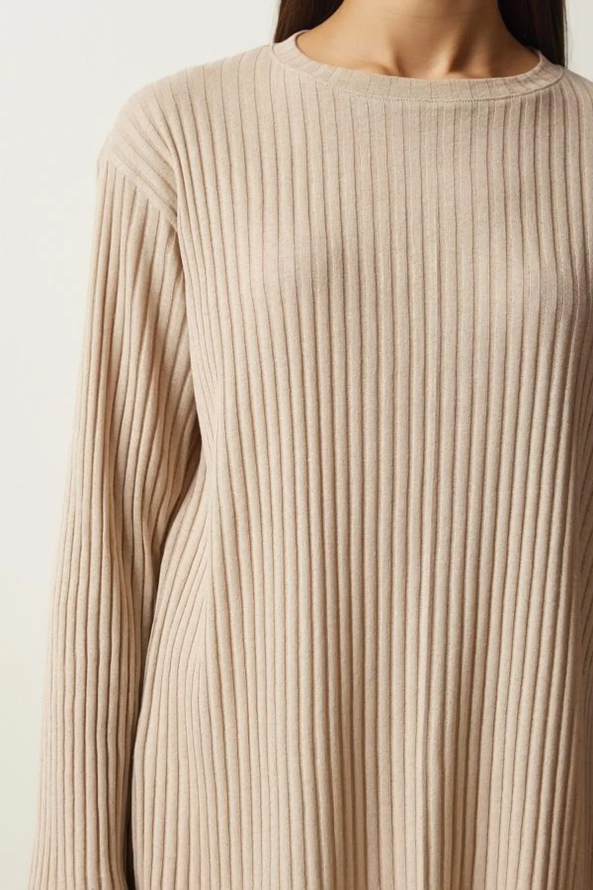 Know  Beiges Set aus Bluse und Hose aus Strick mit Kordelzug für Damen
