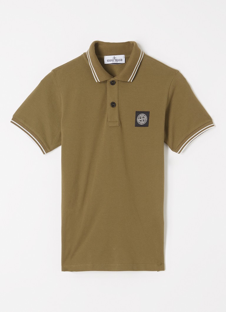 Tricou polo Stone Island 21348 din bumbac cu logo brodat